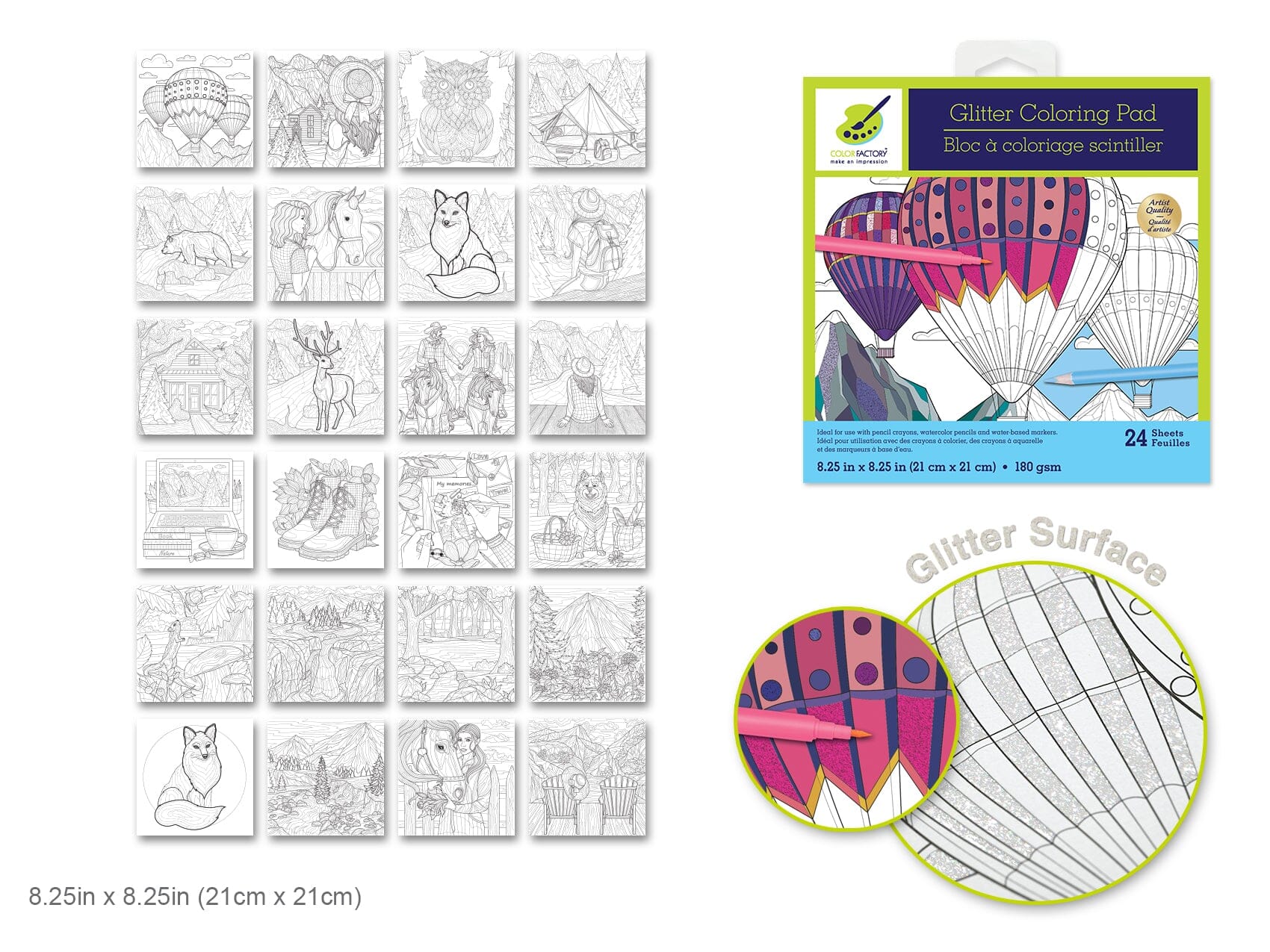Glitter Colouring Pads