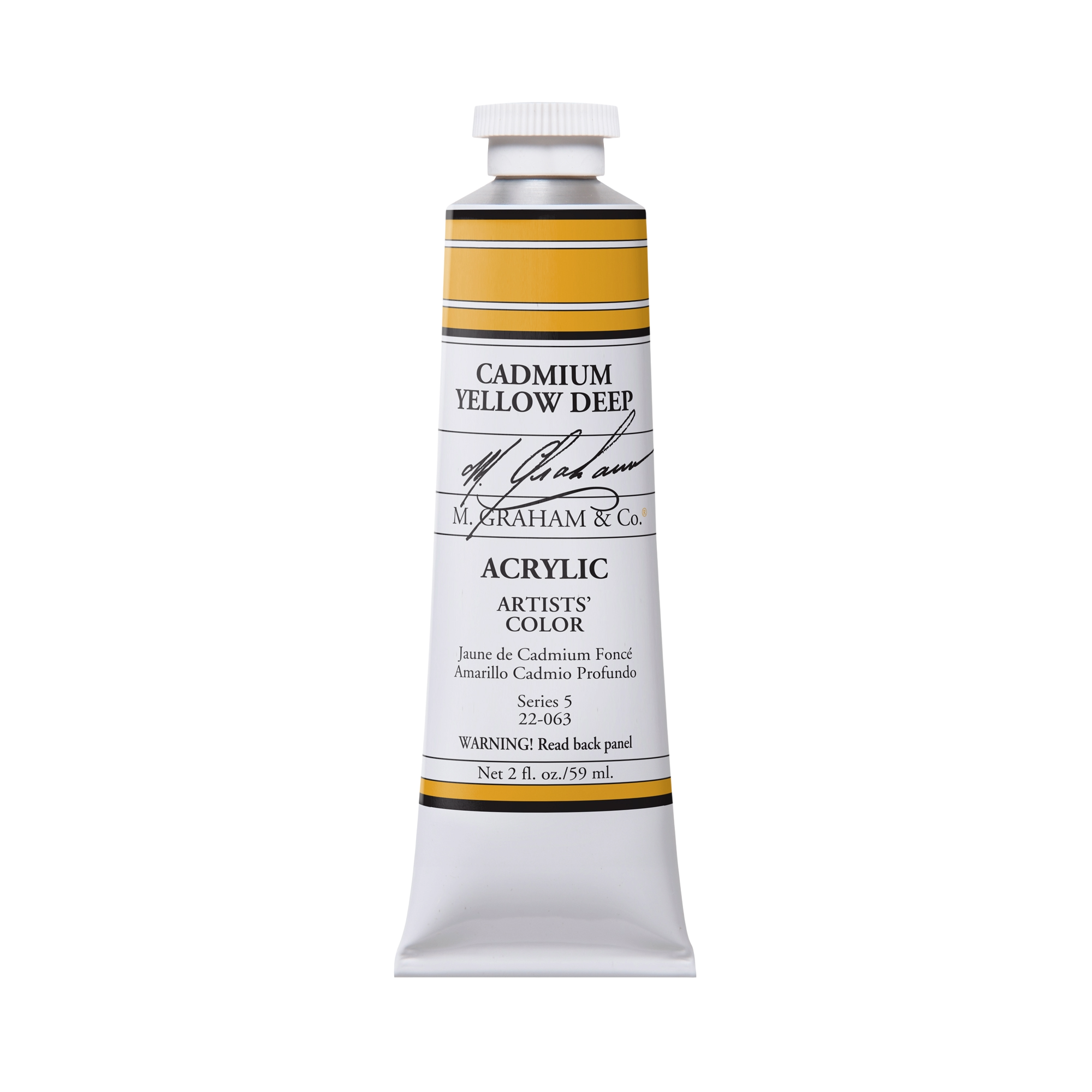M. Graham Artists' Acrylic - Cadmium Yellow Deep, 2 oz / 60 ml tube