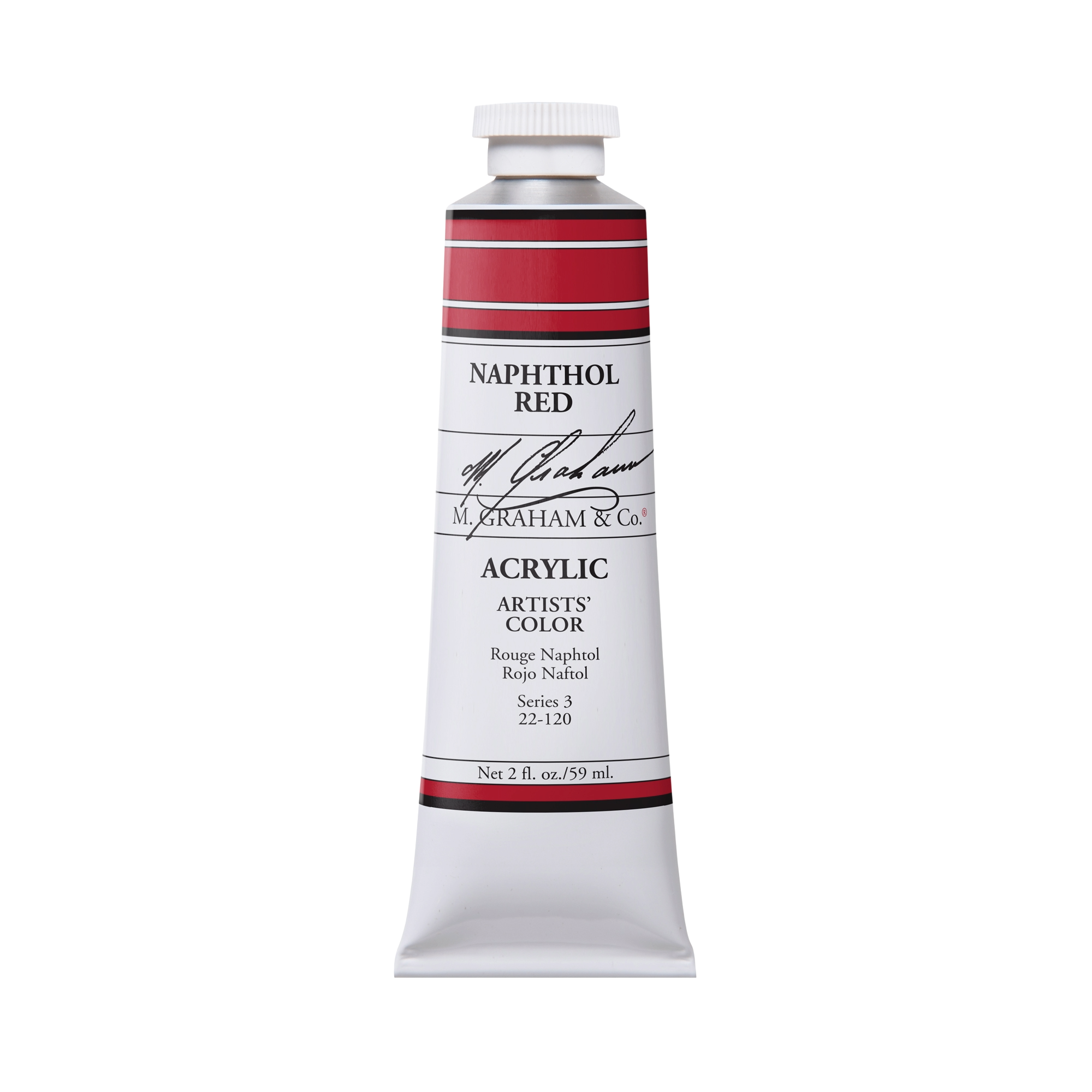 M. Graham Artists' Acrylic - Naphthol Red, 2 oz / 60 ml tube