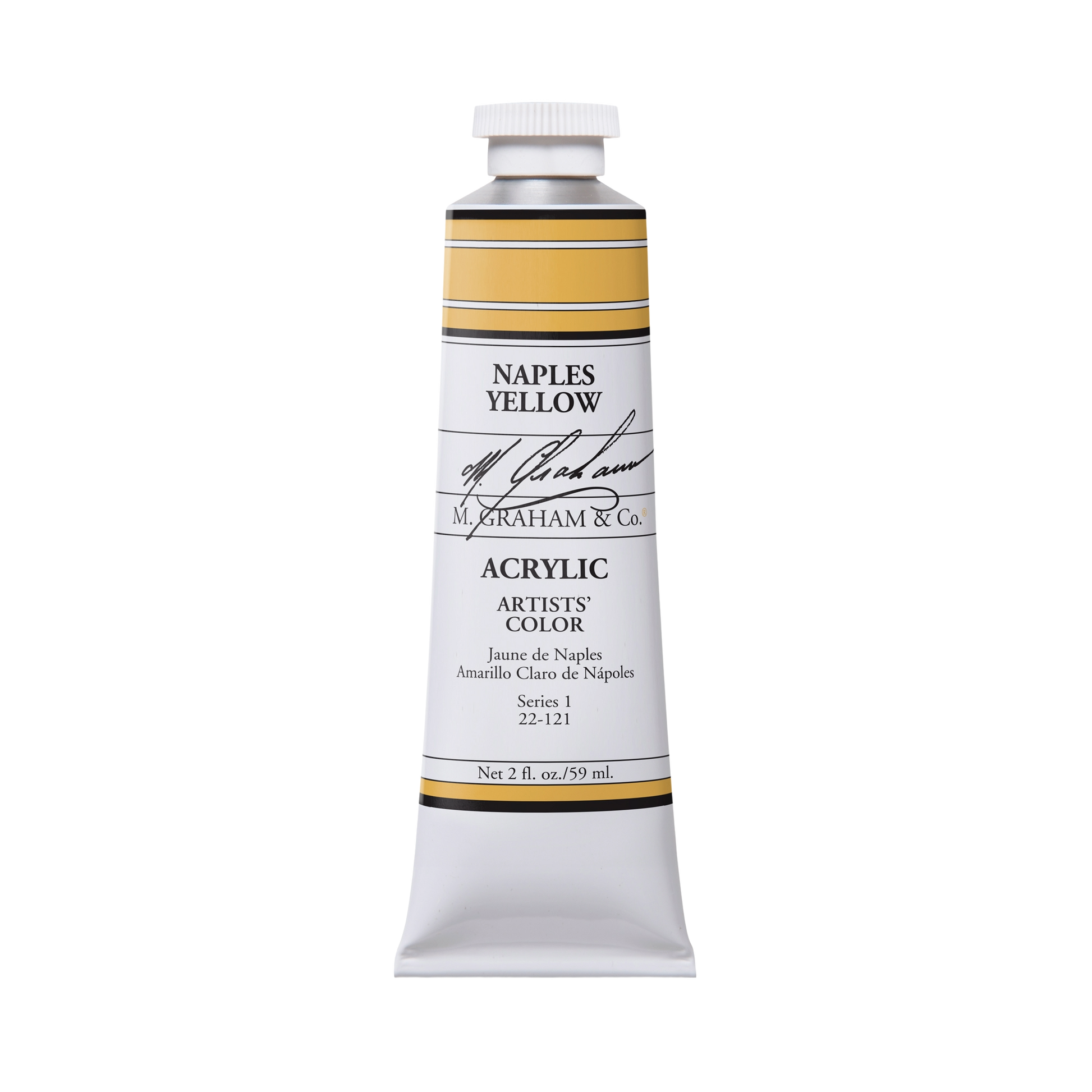 M. Graham Artists' Acrylic - Naples Yellow, 2 oz / 60 ml tube