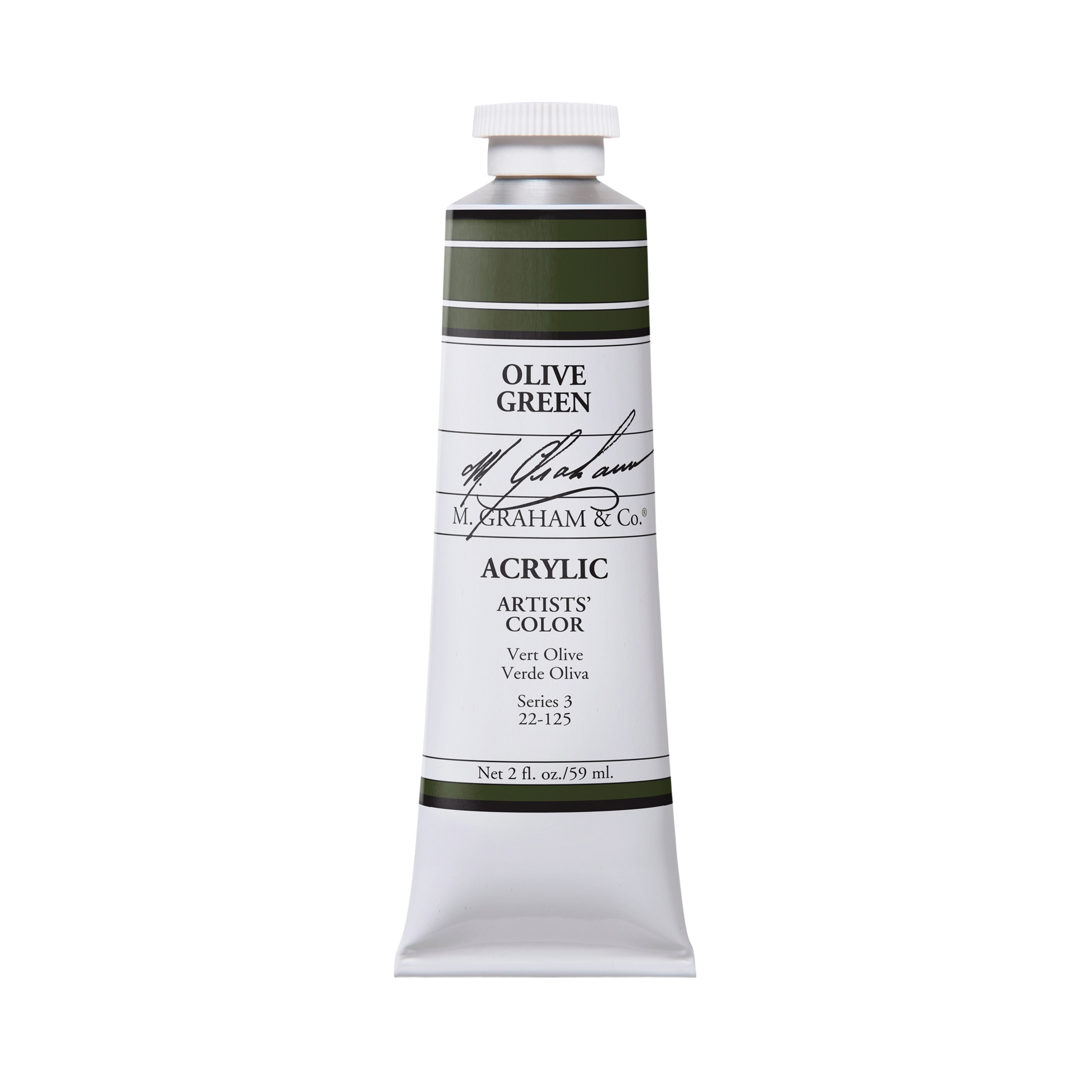 M. Graham Artists' Acrylic - Olive Green, 2 oz / 60 ml tube