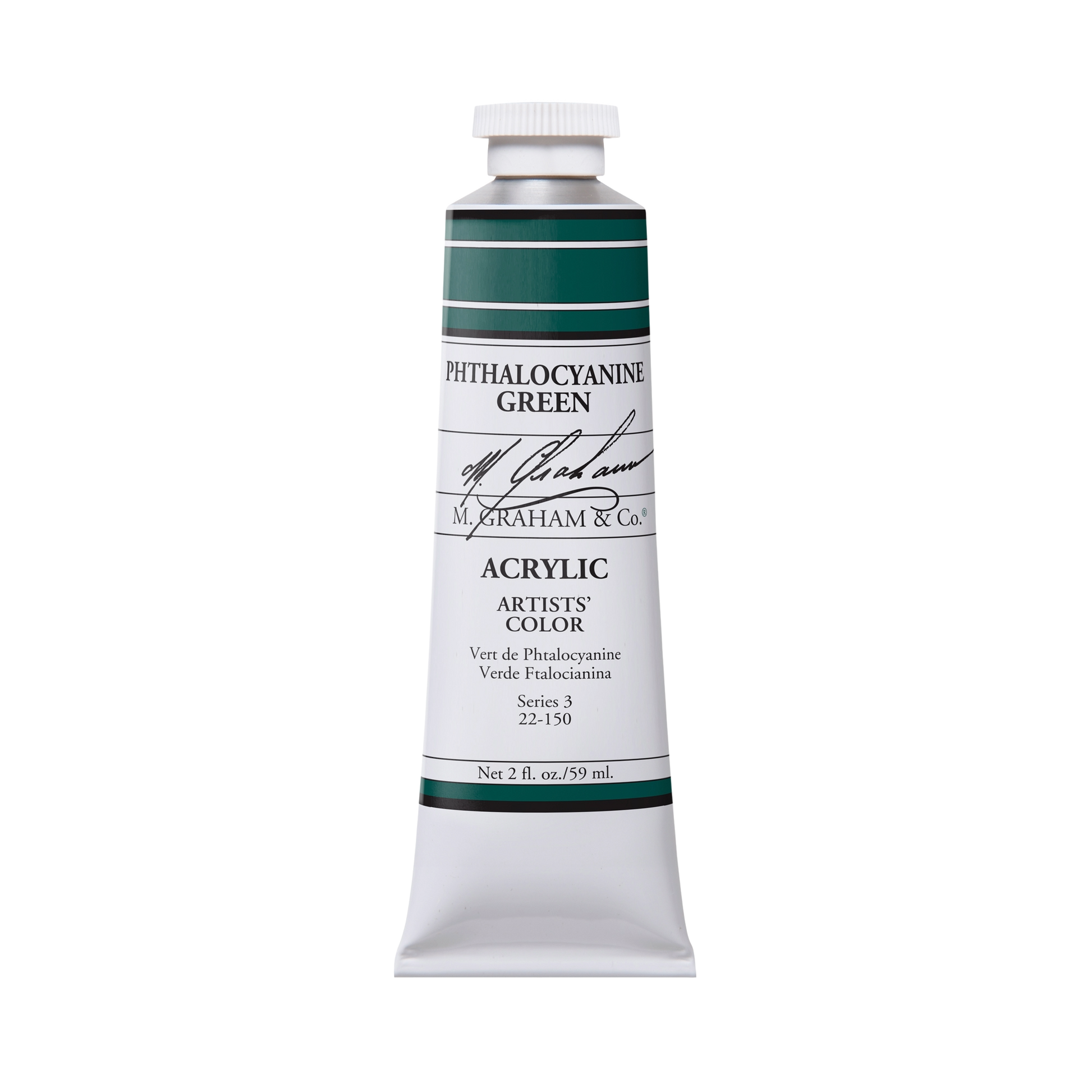 M. Graham Artists' Acrylic - Phthalocyanine Green, 2 oz / 60 ml tube