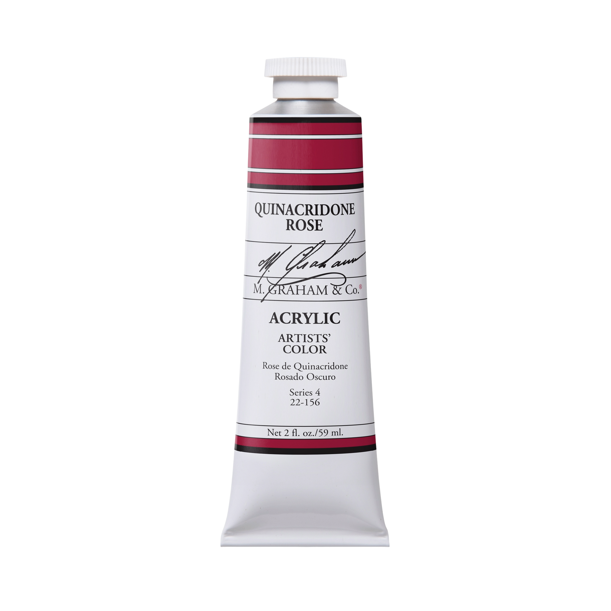 M. Graham Artists' Acrylic - Quinacridone Rose, 2 oz / 60 ml tube