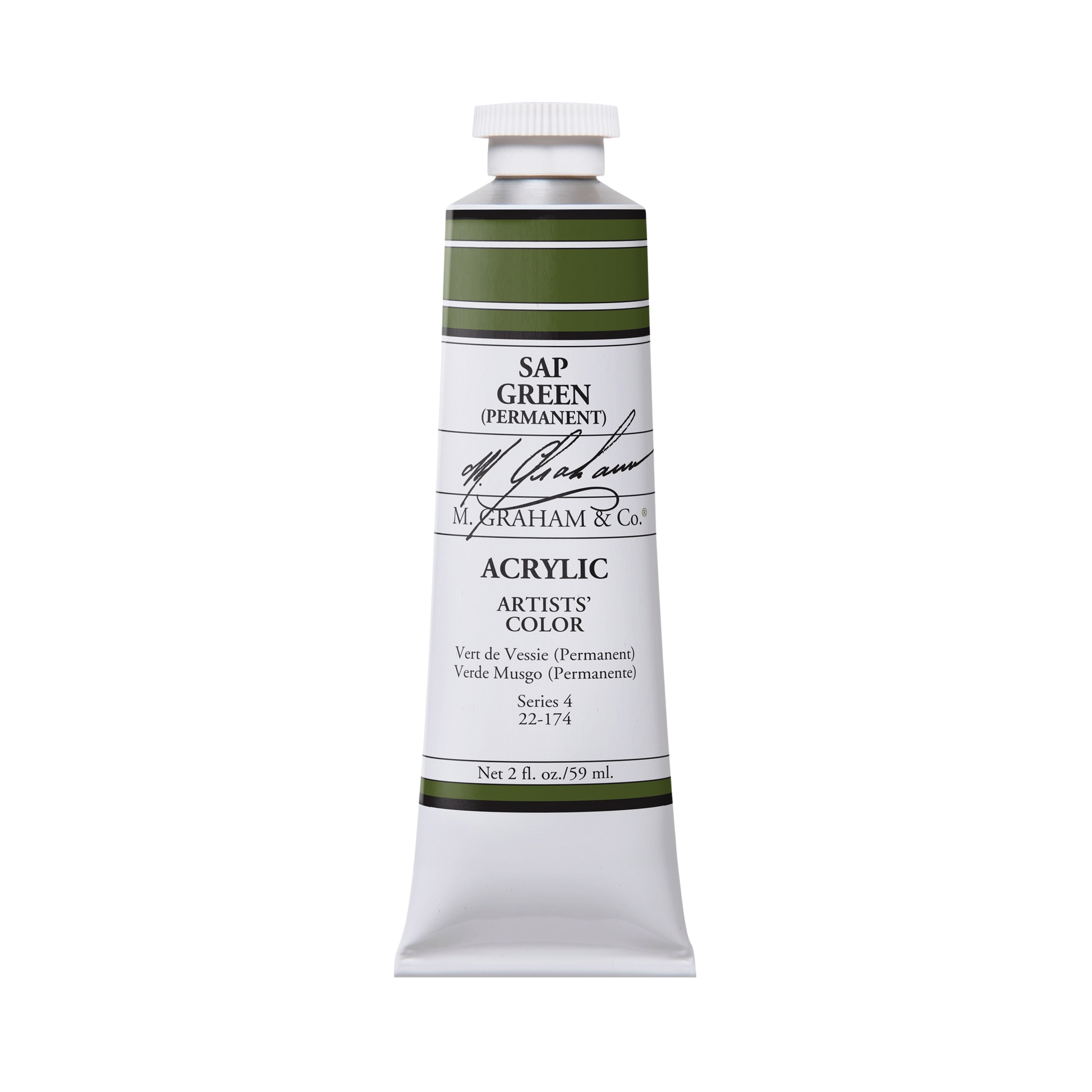 M. Graham Artists' Acrylic - Sap Green Permanent, 2 oz / 60 ml tube