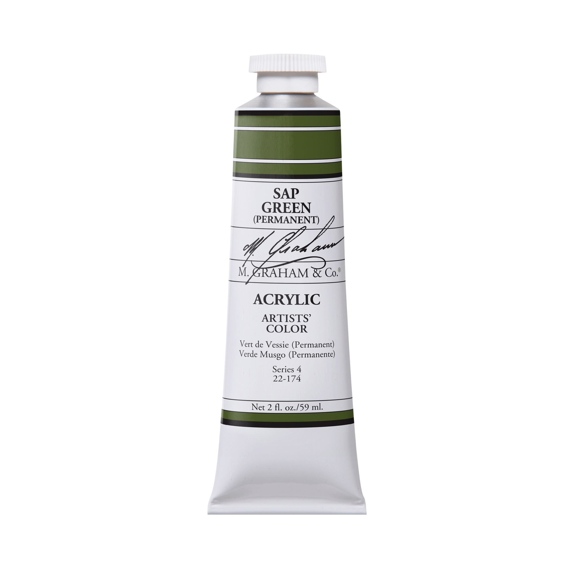 M. Graham Artists' Acrylic - Sap Green Permanent, 2 oz / 60 ml tube