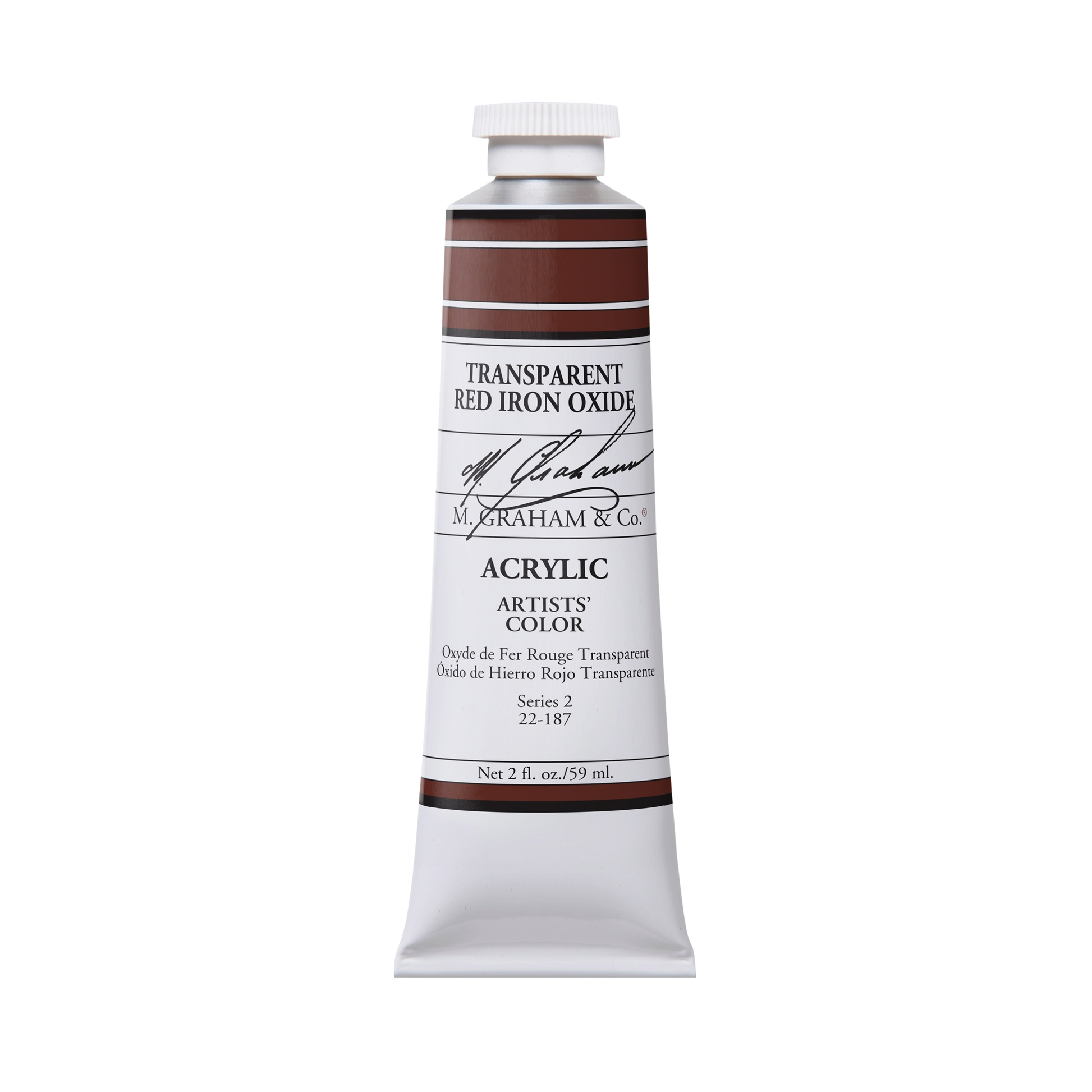 M. Graham Artists' Acrylic - Transparent Red Iron Oxide, 2 oz / 60 ml tube