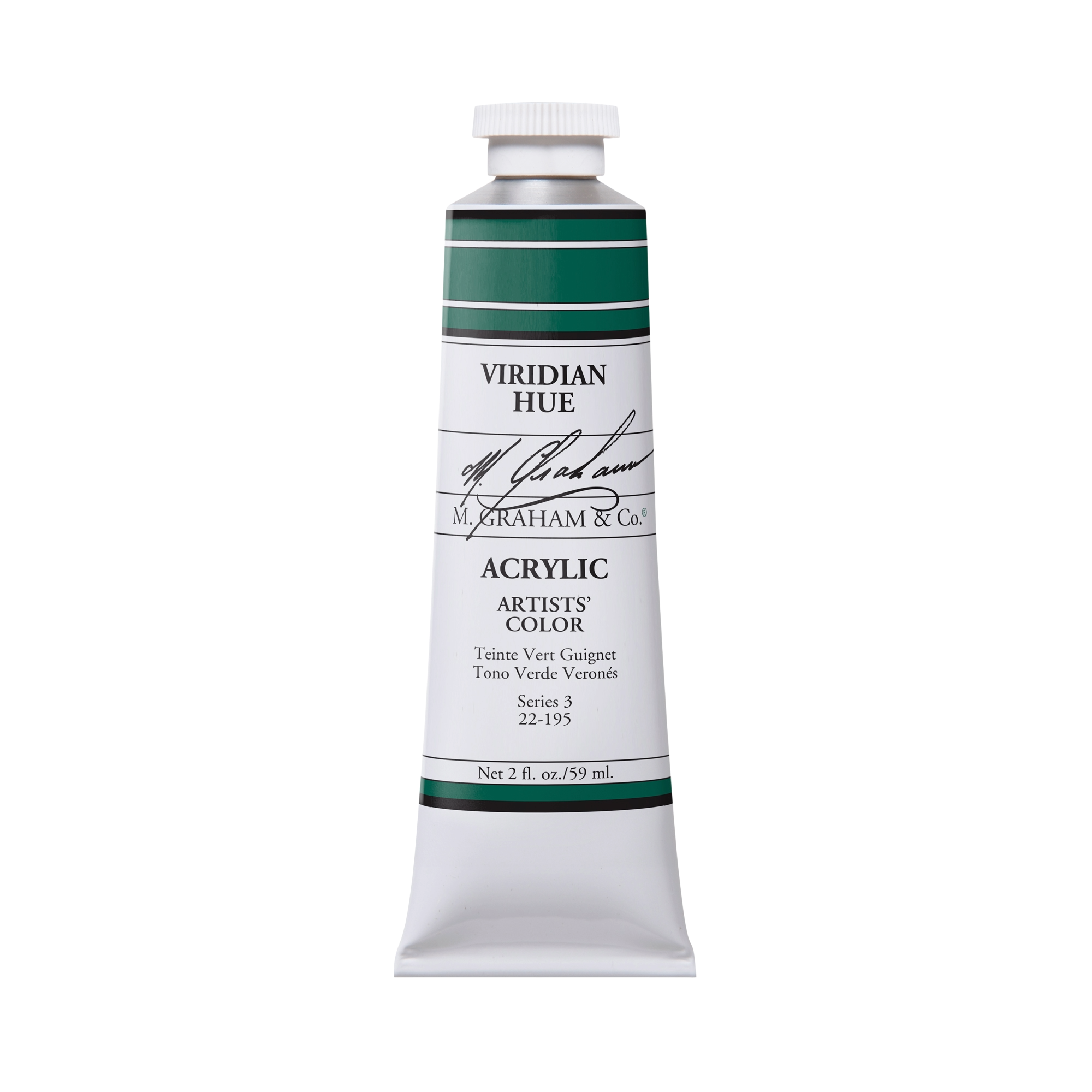 M. Graham Artists' Acrylic - Viridian Hue, 2 oz / 60 ml tube