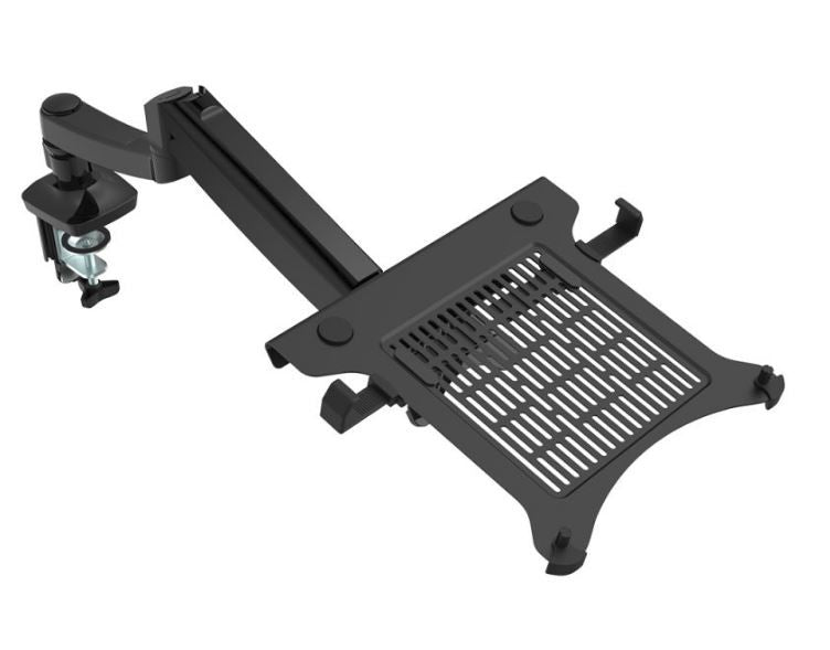 Heartwood Monitor Arms — Single & Dual – Laptop Holder Attachment, Black