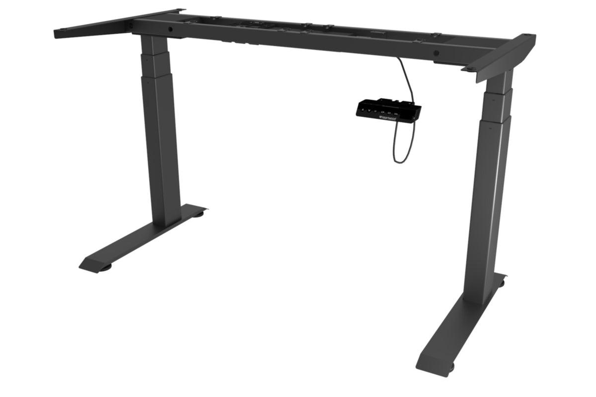 Heartwood Electric Height Adjustable Desk Bases — Calypso, Cleo, Athena, Atlas & Selene – Calypso 2-leg, Black