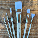 Color Factory White Nylon Paint Brush Set, 6 Pieces