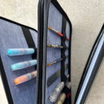 Leather Brush & Pen Folio 40-Slot