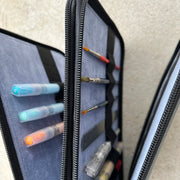 Leather Brush & Pen Folio 40-Slot