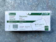 Enveloppes commerciales Supremex Recyclées #10 — Blanches, 24 lb, Paquet de 100