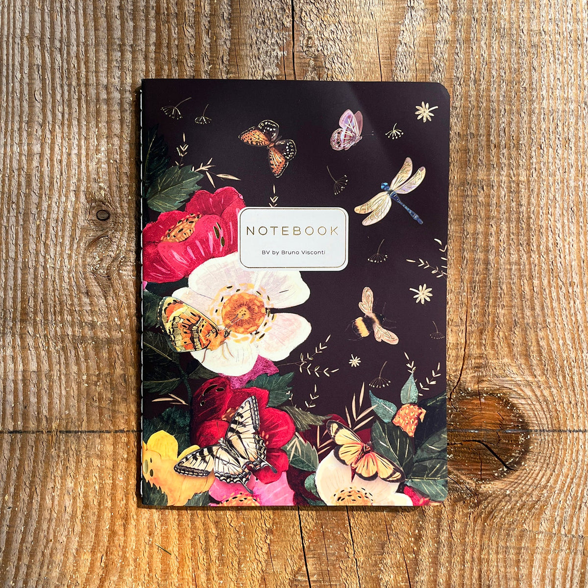 Bruno Visconti Butterfly Peony lined notebook