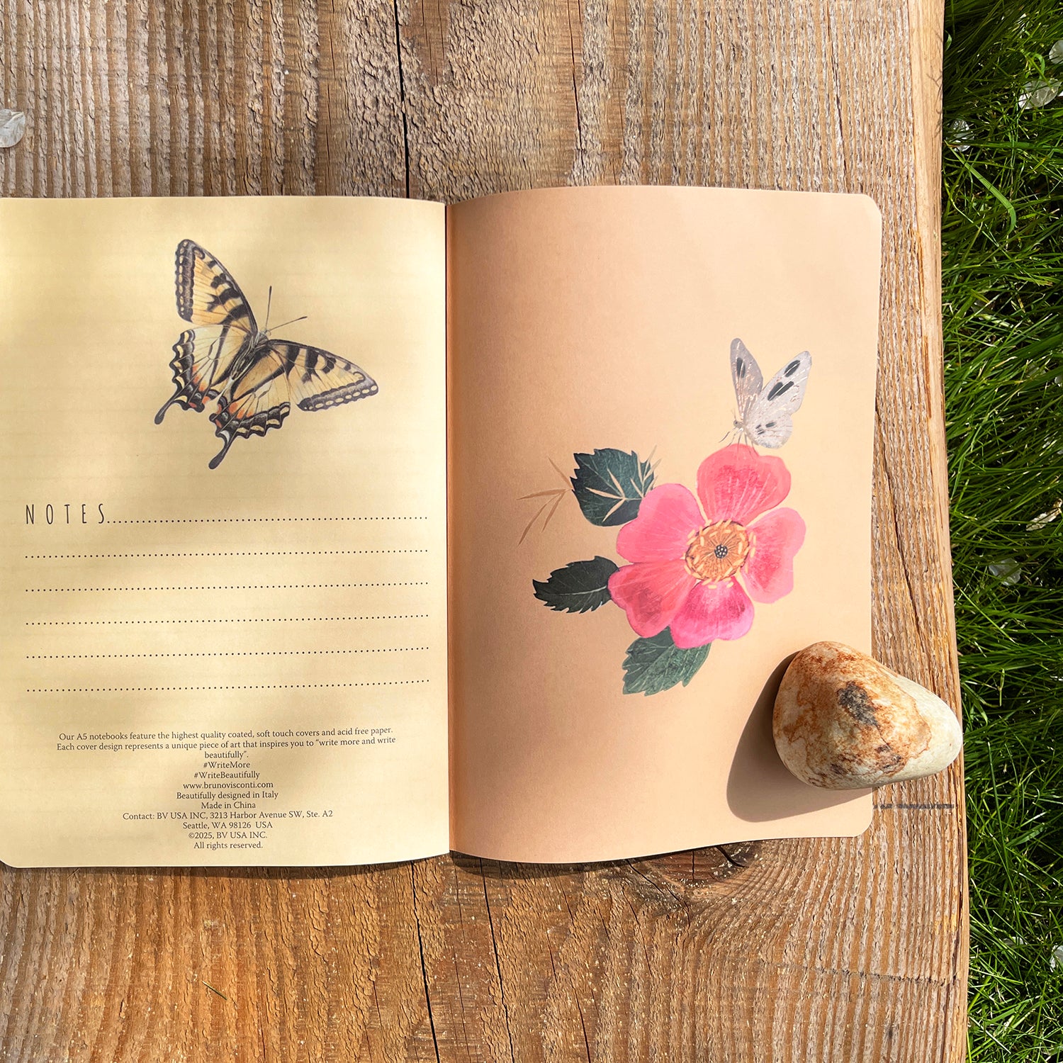 Notebook / Butterfly Peony