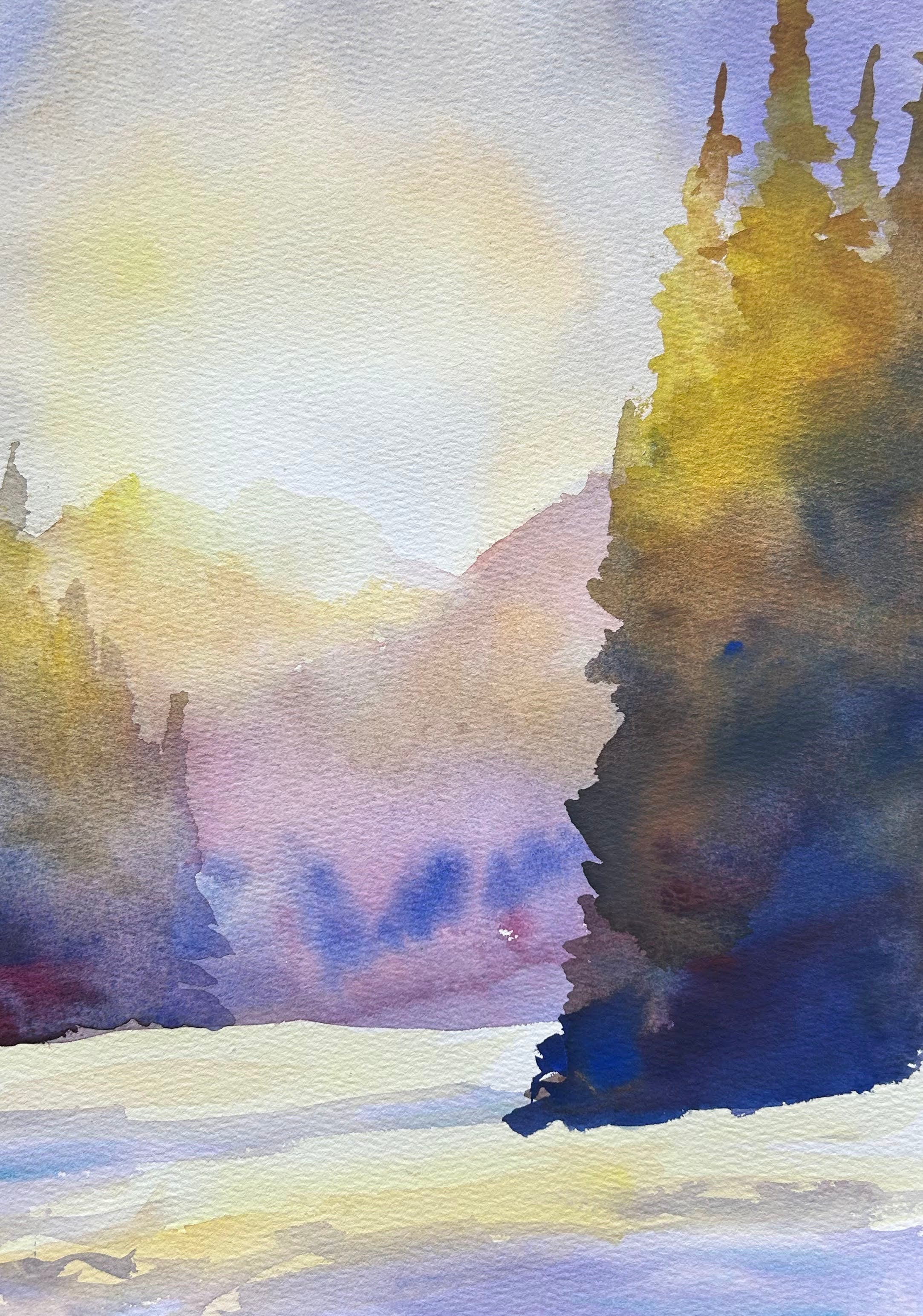 Winter Woods in Watercolour