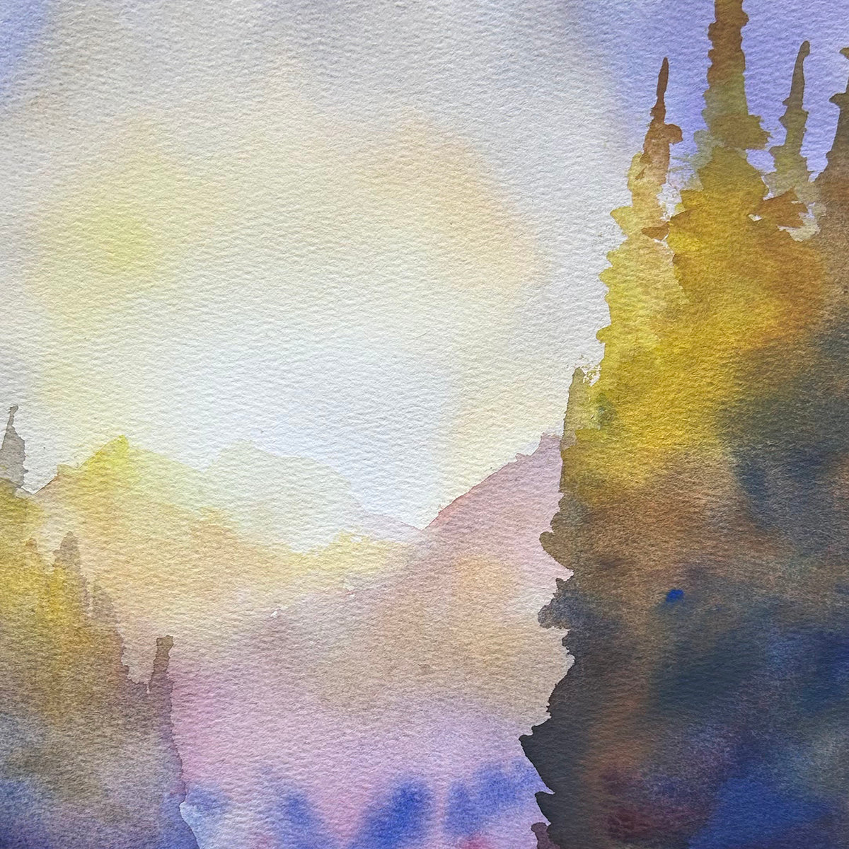 Winter Woods in Watercolour