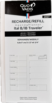 Recharge de l'agenda IB Traveler 2026