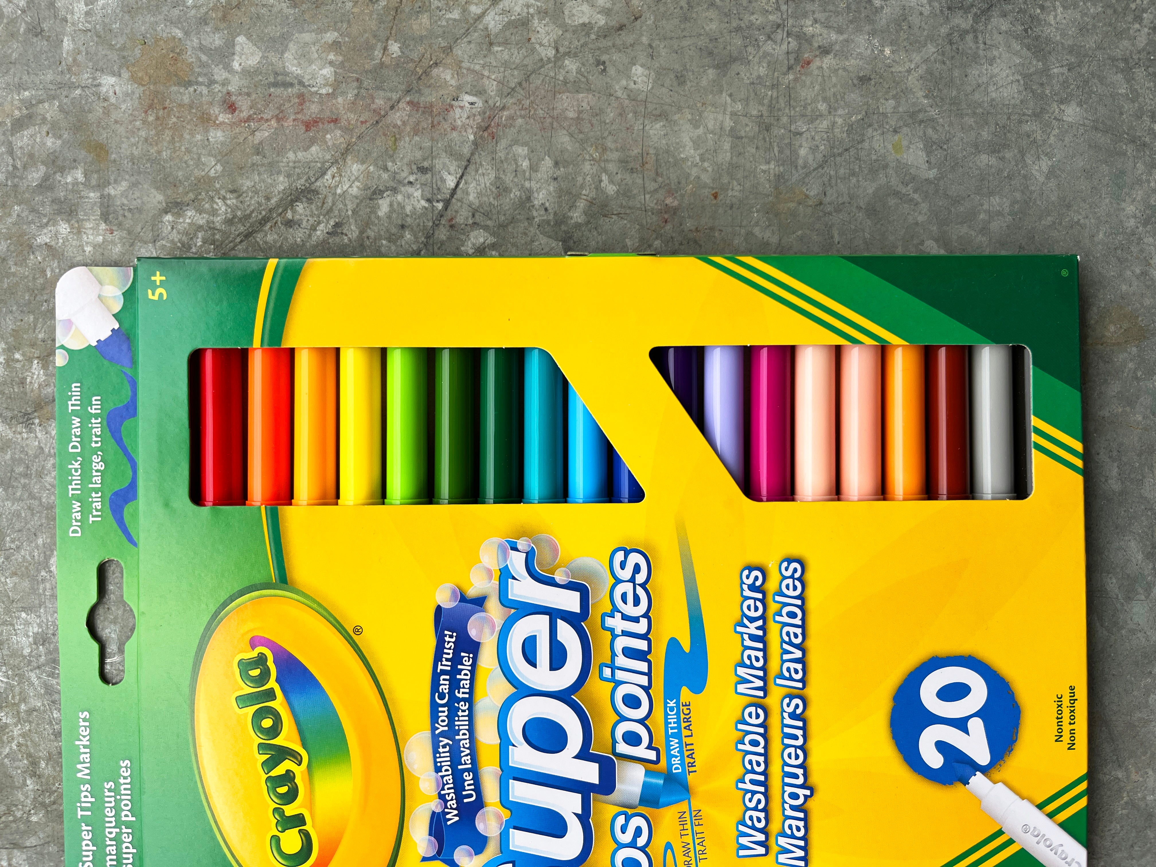 Crayola Super Tips Washable Markers Set of 20 Colours
