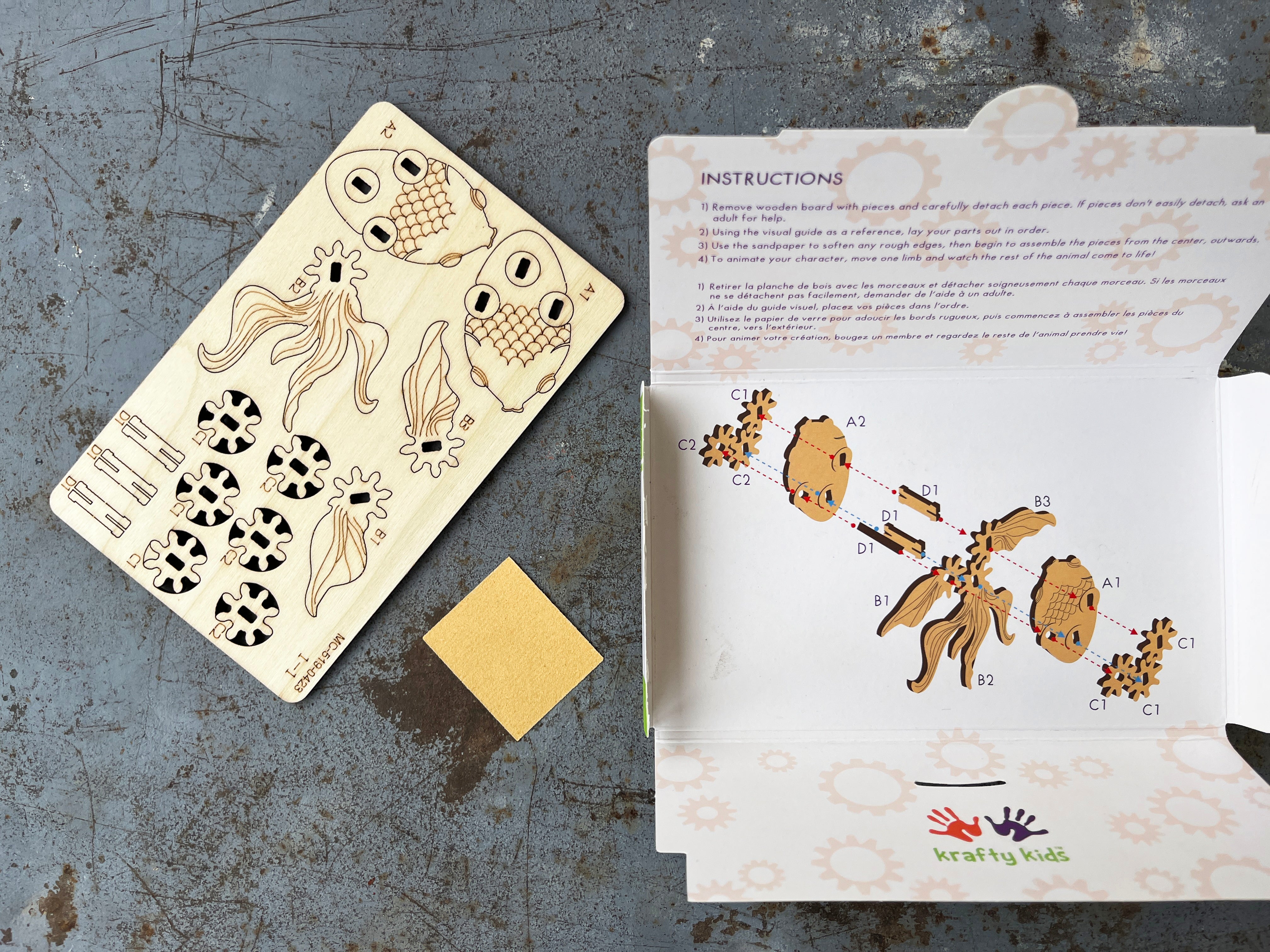 3D Wooden Mechanical Gear Puzzle Kits