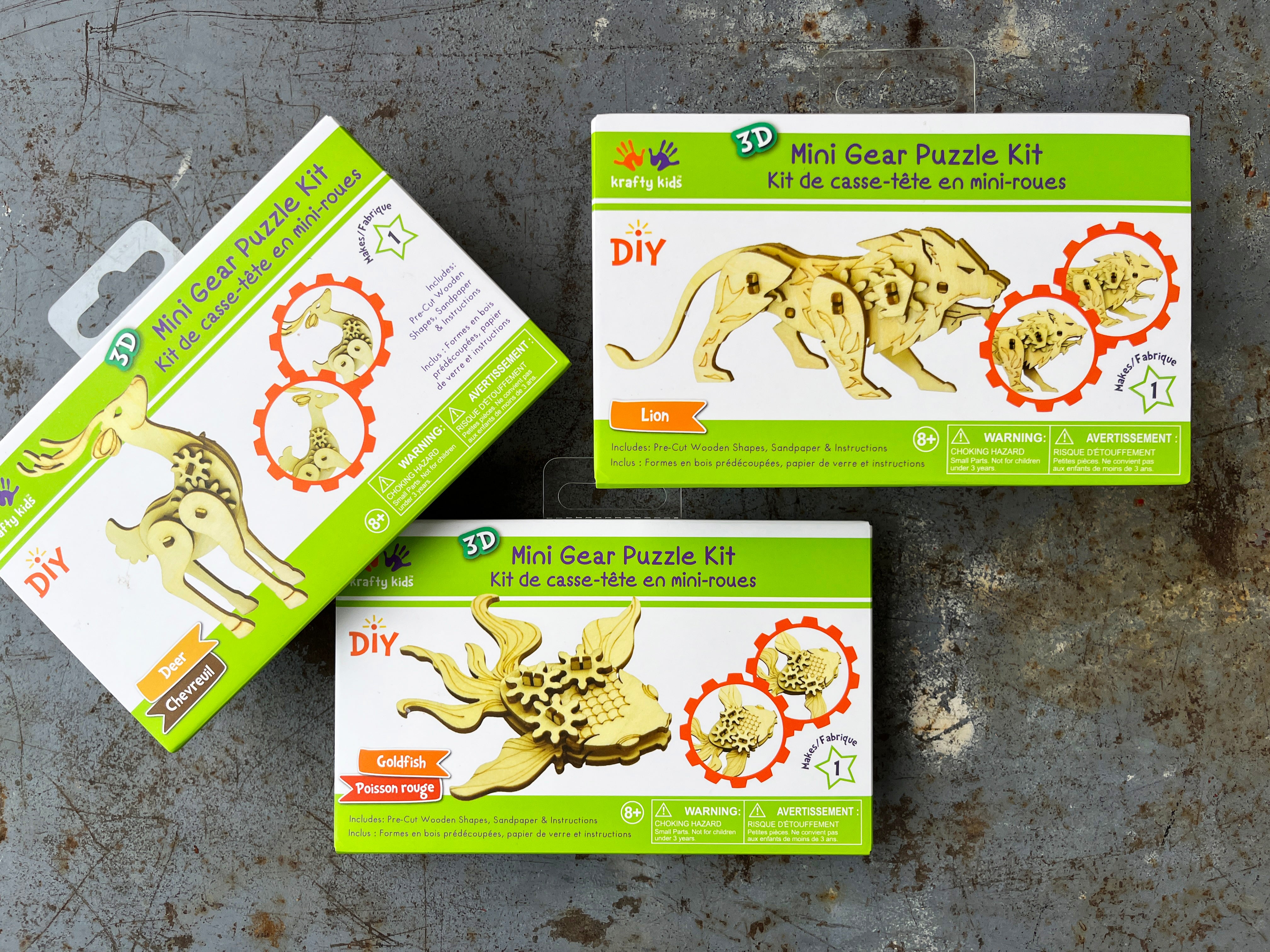 3D Wooden Mechanical Gear Puzzle Kits