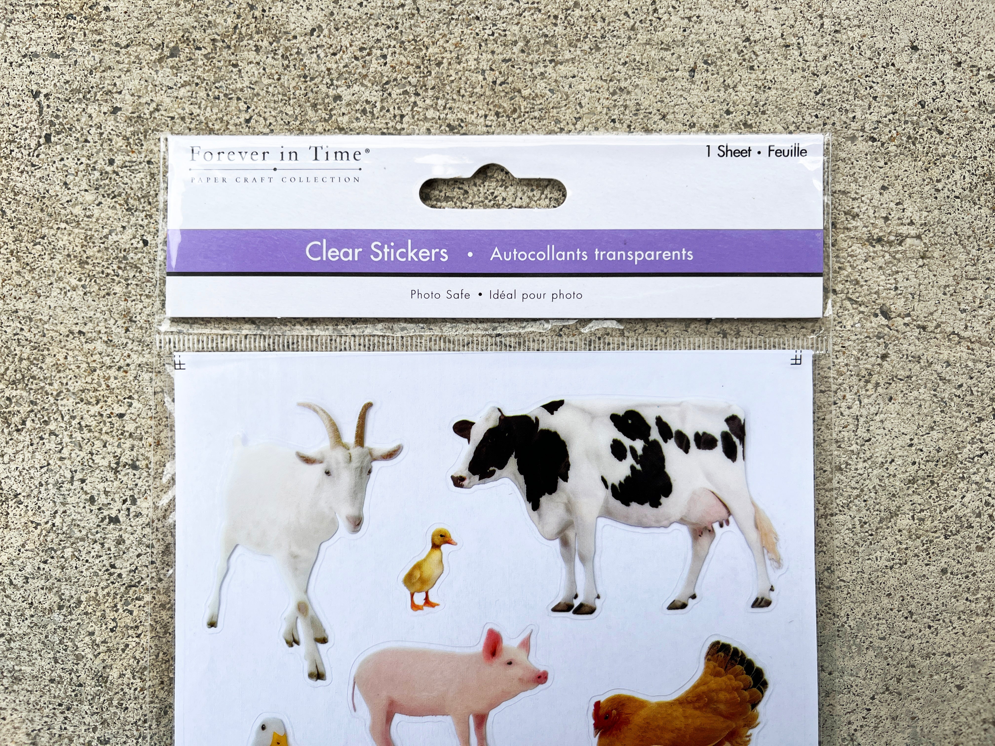Clear Stickers / Farm Animals