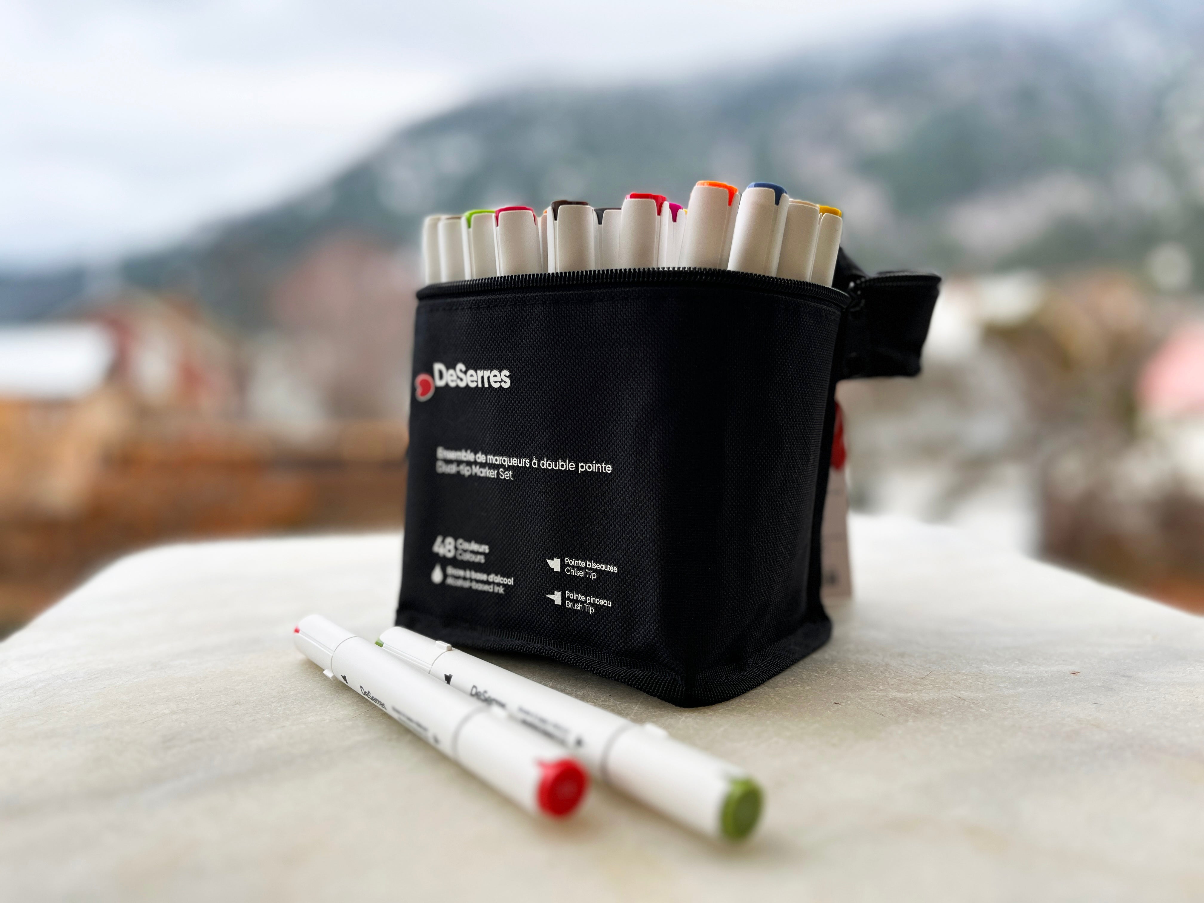 Dual-Tip Alcohol Marker Set / 48 Colours