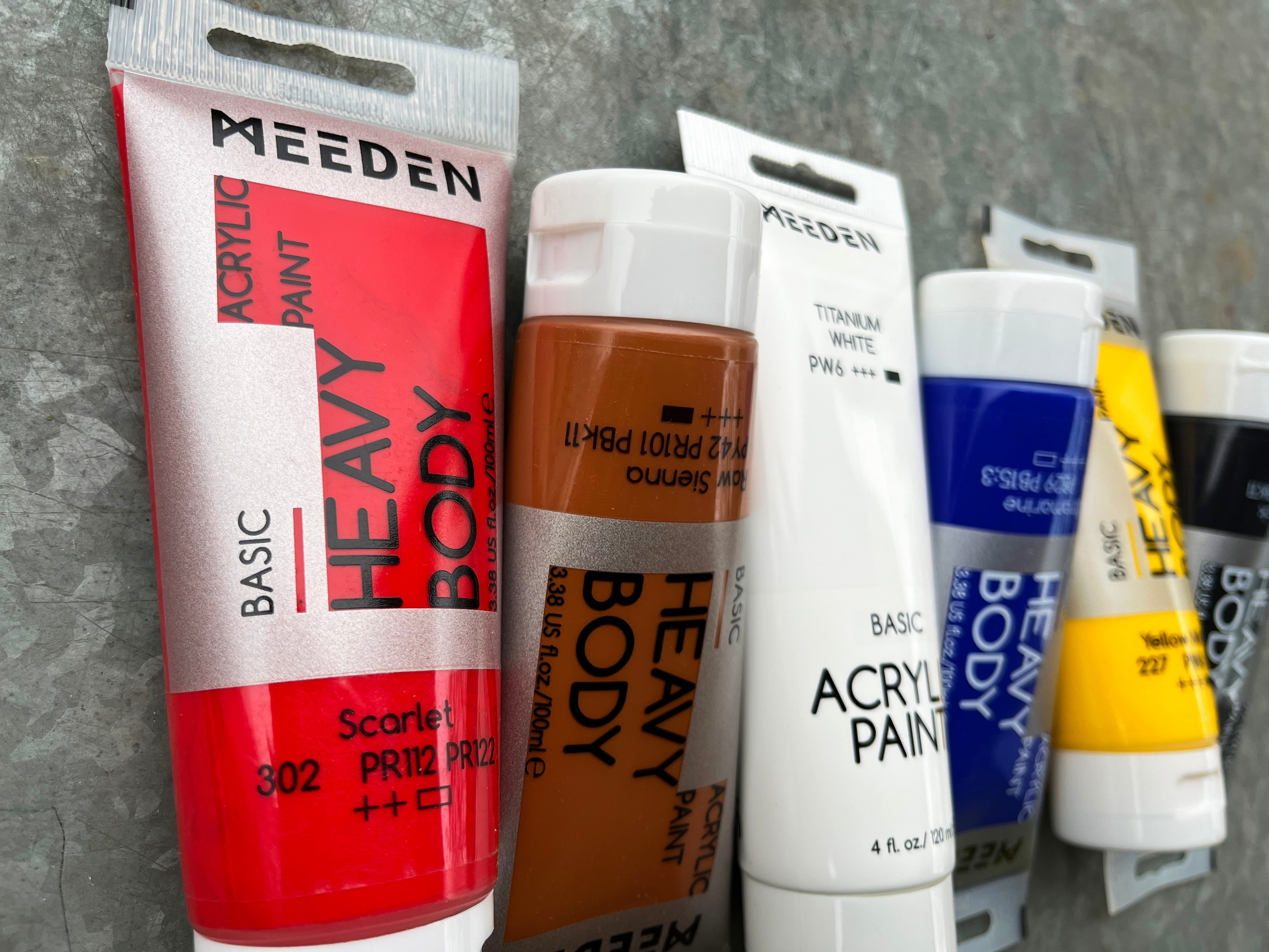 Meeden Heavy Body Basic Acrylic Paints / 100mL Tubes