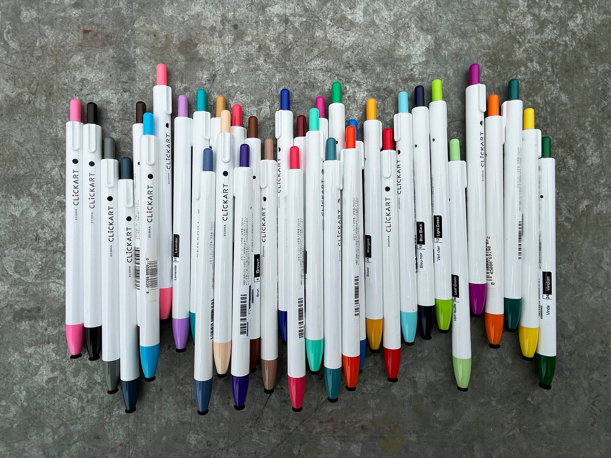 Zebra ClickArt Retractable Marker Pens
