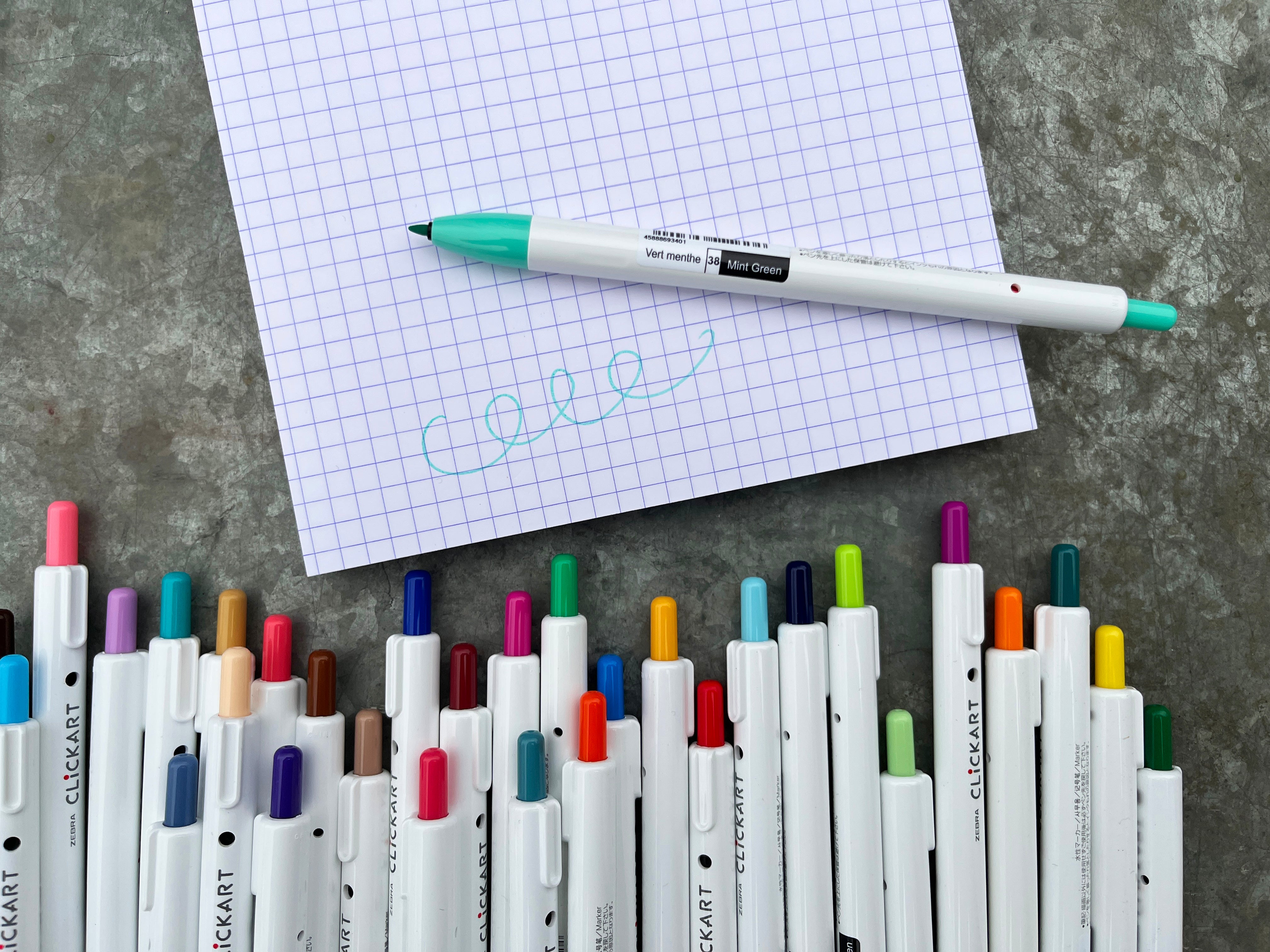 Zebra ClickArt Retractable Marker Pens