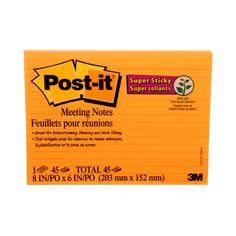 Easel Pad Post It Notes 6x8 Neon 4/Pack