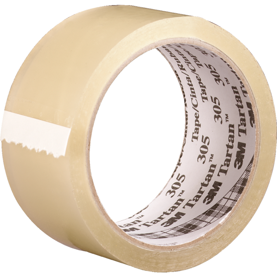 Tartan 305 Box Sealing Tape, Clear, 48 mm x 100 m, Cold Temperature