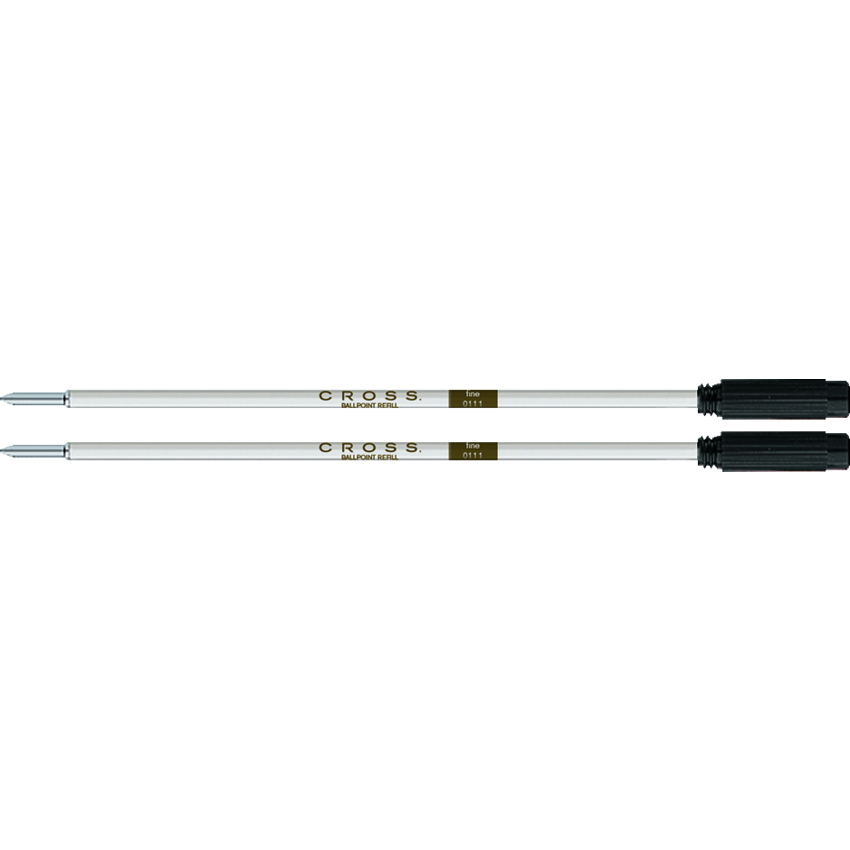 Recharge de stylo-bille Cross - pointe fine noire, paquet de 2