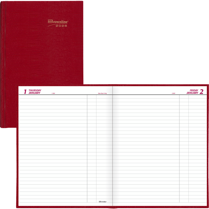 Diary H.Bound Journal 10x7-7/8 Red