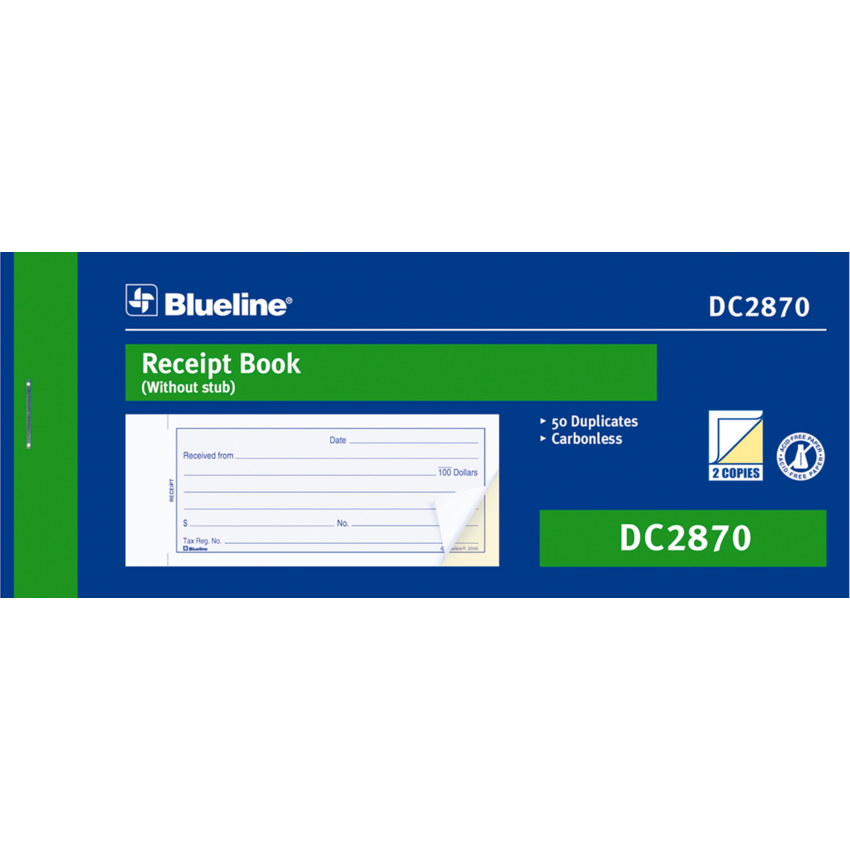 Receipt Book — 50 Duplicate Sets, English