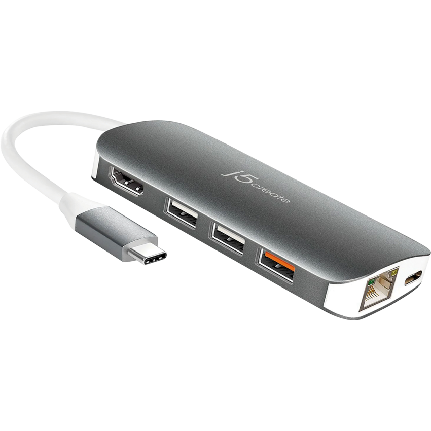 j5create USB-C Multi-Port Adapter — Grey