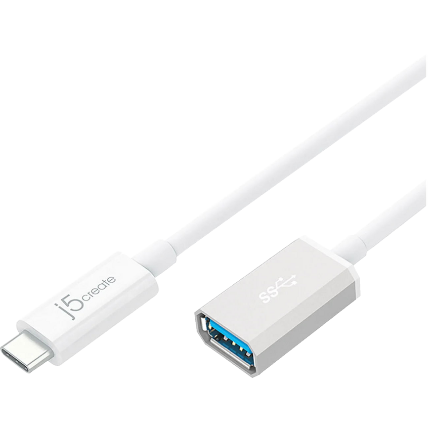 Adaptateur USB-C vers USB-A 10 cm Blanc