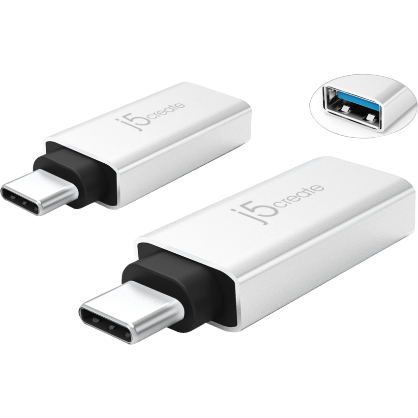 j5create USB-C to USB-A Adapter — White