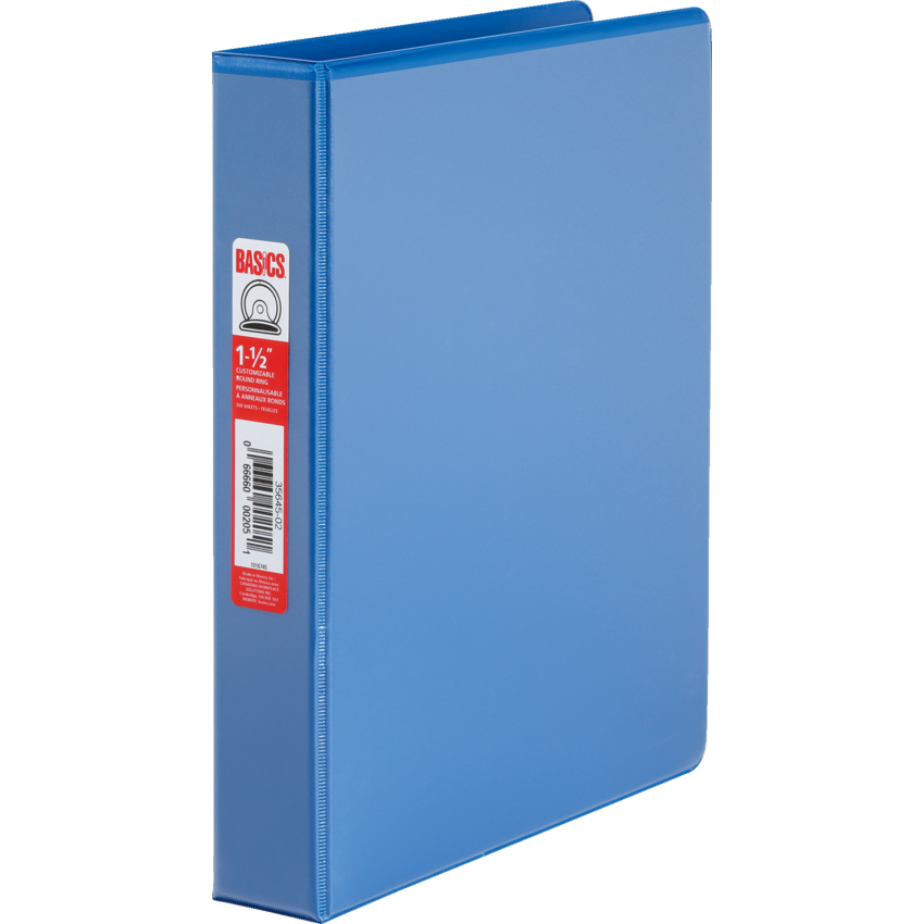 Basics Ring Binder 1-1/2" Round Ring Blue