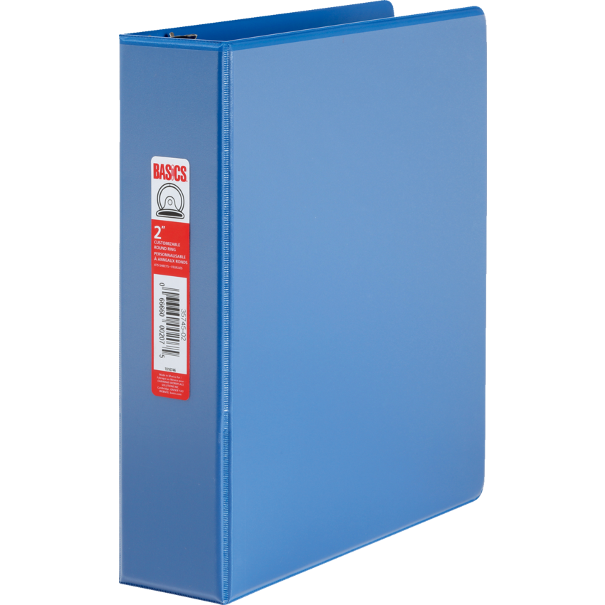 Basics Ring Binder 2" Round Ring Blue