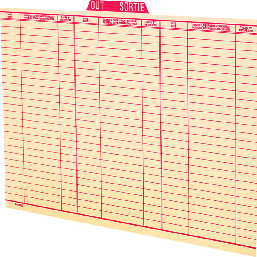 Pendaflex Bilingual Out File Guides — Legal, Box of 100