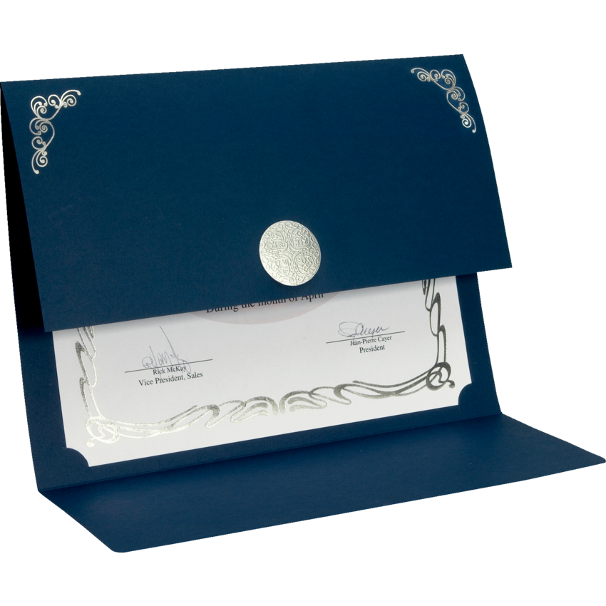 St. James Certificate Holder — Blue/Silver, Pack of 5