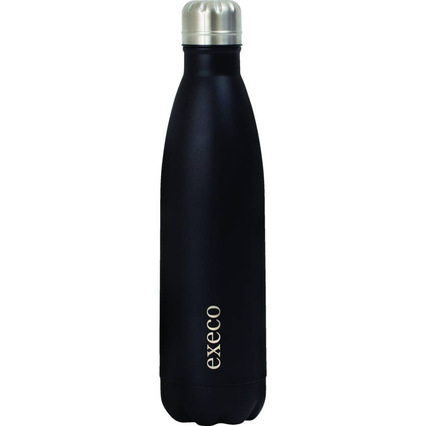 EXECO Insulated Bottle — 500 mL, Matte Black Stainless Steel