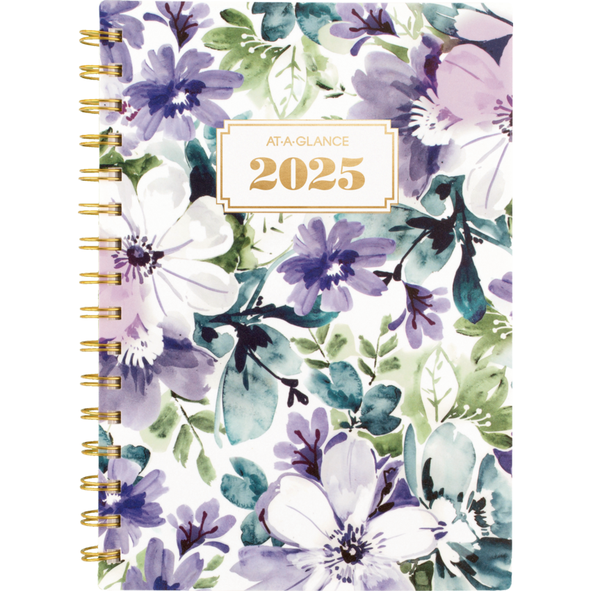 Planner W/M Flrl Bdg 8.5x6 Ppl/Grn