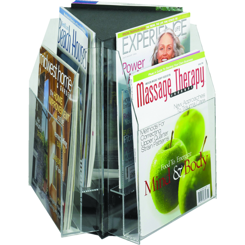 Safco Tabletop Rotating Magazine Display — 6-Pocket