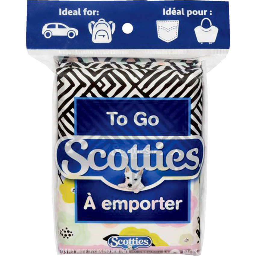 Scotties To Go Facial Tissue — 3-Ply, 8-Pack