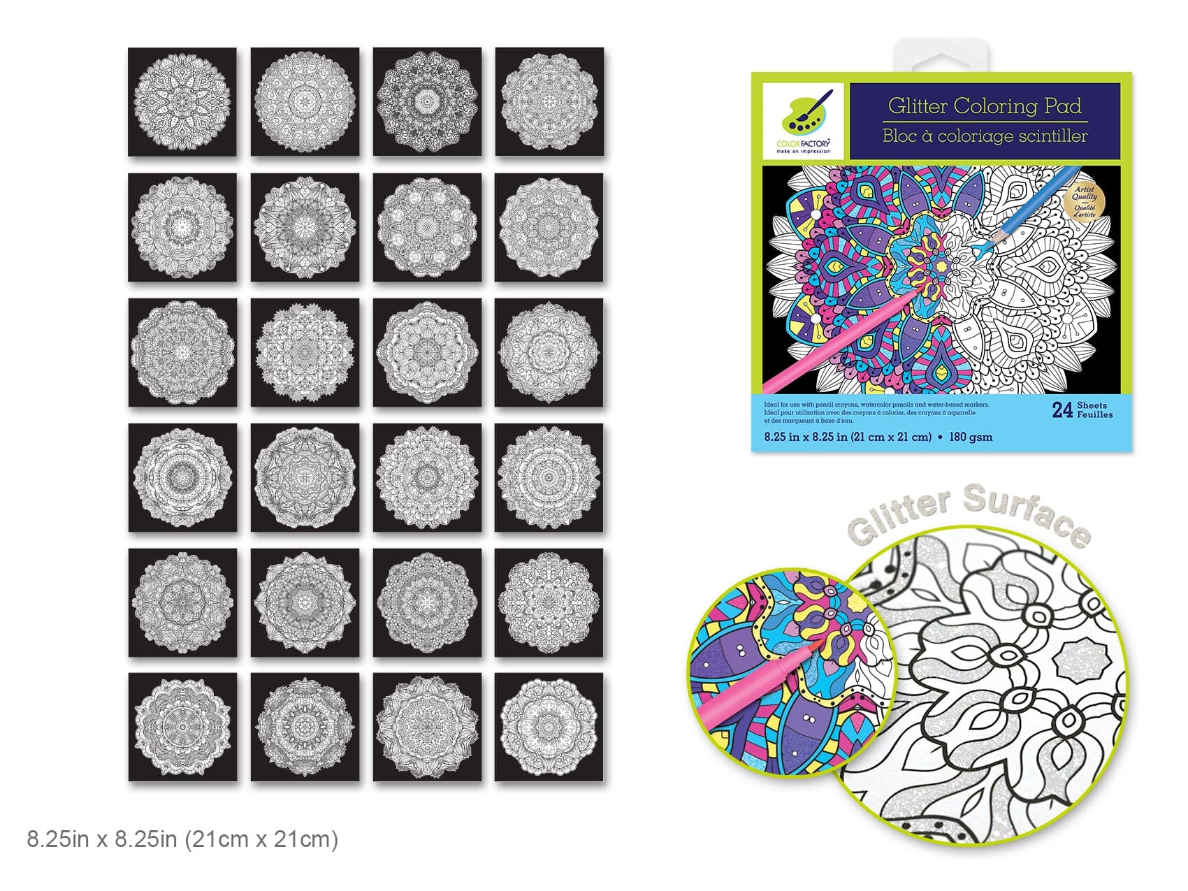 Glitter Colouring Pads