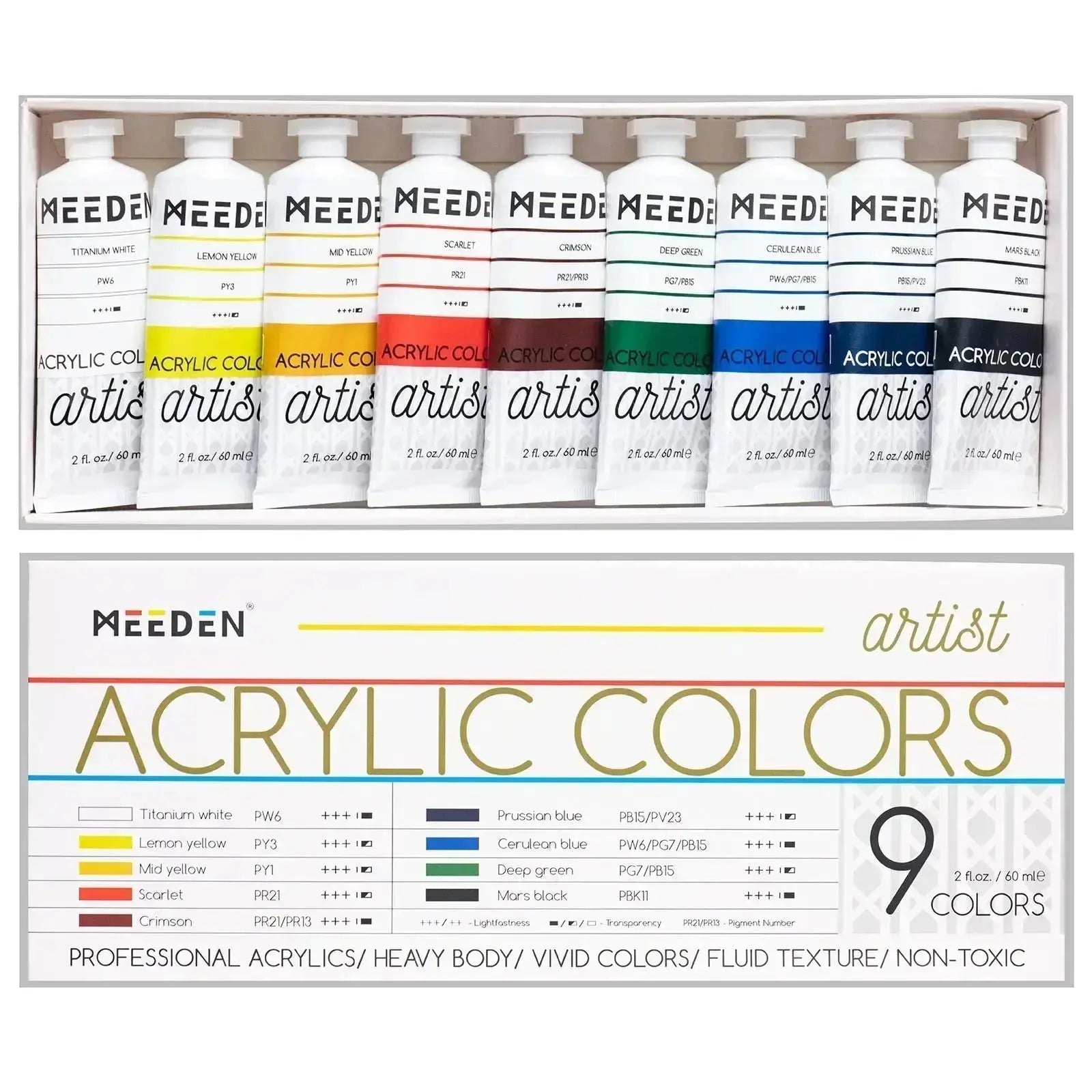 Acrylic 9-Colour Set