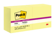 Post-it Super Sticky Notes - 3" x 3" - Canary Yellow - 1080 Sheets - 12 Pack