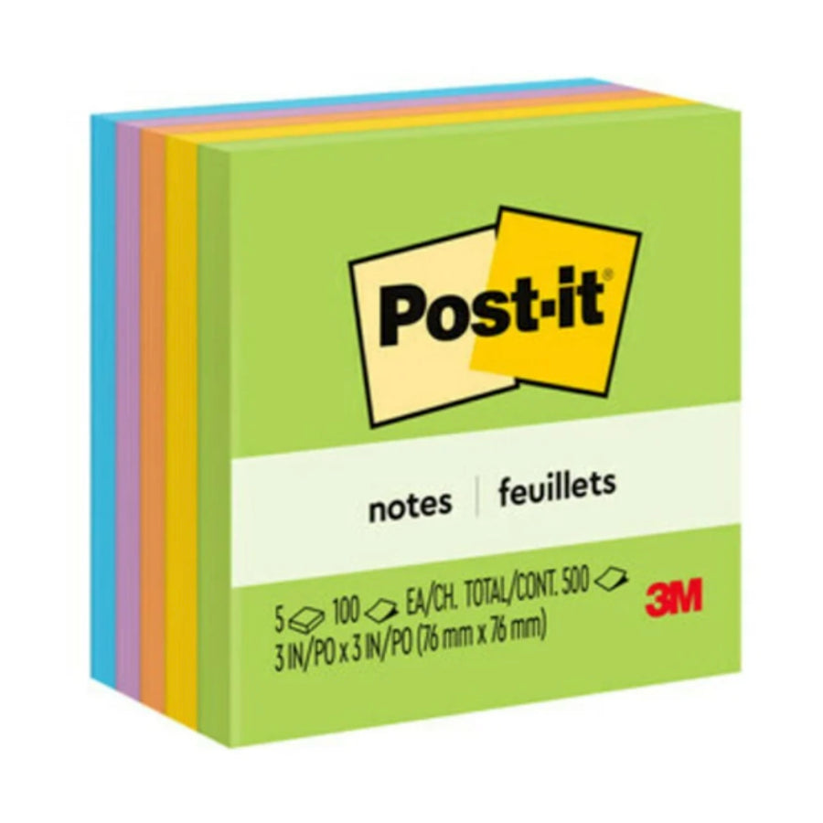 Post-it Notes 3 x 3 in, Floral Fantasy colours, 5 pads